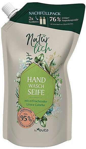 Liquid Hand Soap with Litsea Cubeba Extract - Evita Naturlich Liquid Soap Litsea Cubeba (doypack) — photo N1