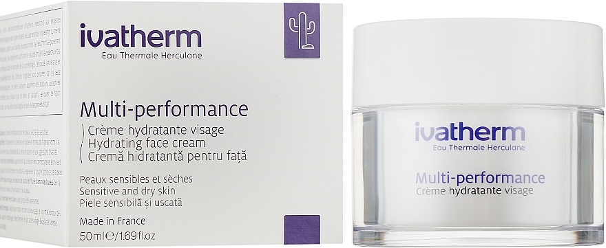 Moisturising Cream for Sensitive and Dry Skin - Ivatherm Multi-performance Hydrating Face Cream — photo N1