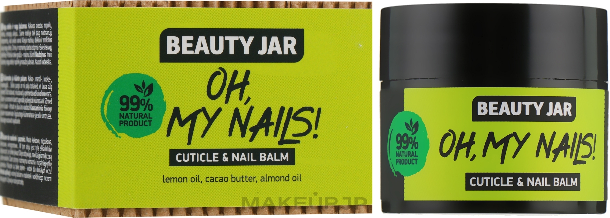 Nail & Cuticle Balm "Oh My Nails!" - Beauty Jar Cuticle&Nail Balm — photo 15 ml