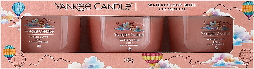 Set - Yankee Candle Watercolour Skies (candle/3x37g) — photo N2