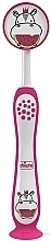 GIFT! Toothbrush with Suction Cup, 3-6 years, pink - Chicco Milk Teeth — photo N1