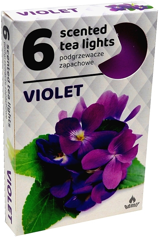 Tealights 'Violet', 6 pcs - Admit Scented Tea Light Violet — photo N1