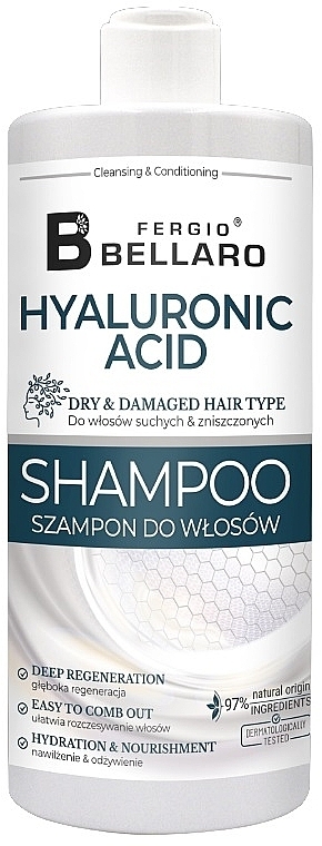 Hyaluronic Acid Shampoo for Dry & Damaged Hair - Fergio Bellaro Hyaluronic Acid Dry & Damaged Hair Type Shampoo — photo N1