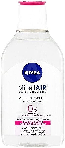 Micellar Water "Skin Breathing" for Dry and Sensitive Skin - Nivea MicellAIR Micellar Cleansing Water — photo N1
