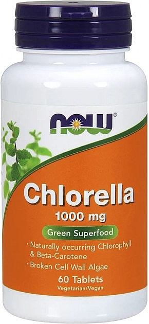 Dietary Supplement Chlorella, 1000mg - Now Foods Chlorella — photo N1