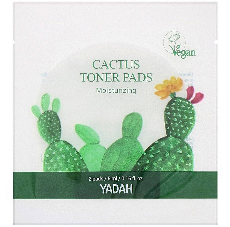 Toning Face Patches - Yadah Cactus Toner Pads Moisturizing — photo N2