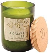 Scented Candle 'Eucalyptus & Sage' - Paddywax Eco Green Recycled Glass Candle Eucalyptus + Sage — photo N1