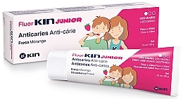 Fragrances, Perfumes, Cosmetics Kids Tooth Gel - Kin Fluorkin Junior Strawberry Anticaries Gel 