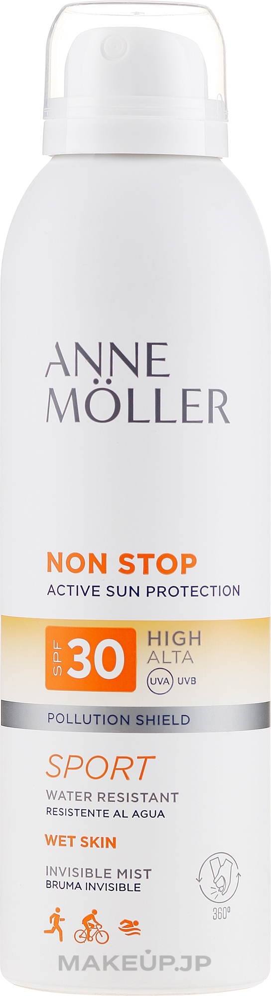 Sun Protection Body Mist - Anne Moller Non Stop Active Sun Invisible Mist SPF30  — photo 200 ml