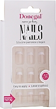 Fake Nails Set, French Manicure, white - Donegal Express Your Beauty — photo N1
