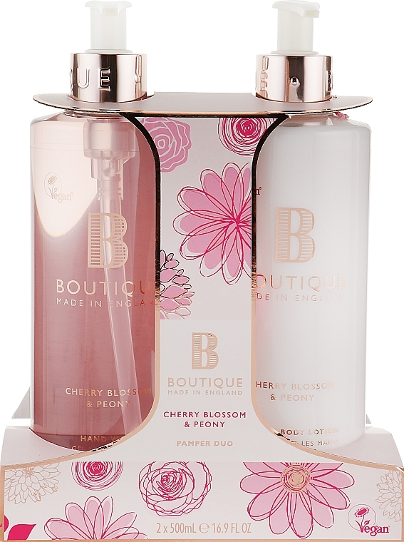 Set - Grace Cole Boutique Cherry Blossom & Peony (h/wash/500ml + lot/500ml) — photo N1