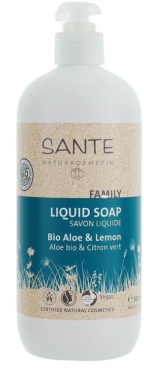 Liquid Hand & Body Soap 'Aloe & Lemon' - Sante Soft Soap Hand — photo N2
