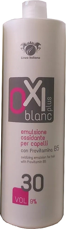 Oxidizing Emulsion with Provitamin B5 - Linea Italiana OXI Blanc Plus 30 vol. (9%) Oxidizing Emulsion — photo N1