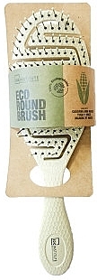 Hair Brush, white - IDC Institute ECO Round Brush — photo N4