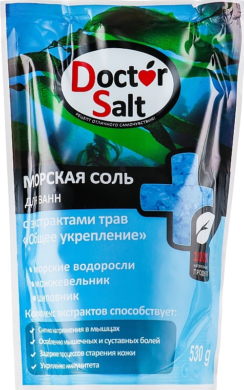 Bath Sea Salt with Herbal Extracts "General Strengthening" - Doctor Salt — photo N1