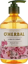 Fragrances, Perfumes, Cosmetics Liquid Soap with Damask Rose Extract - O’Herbal Damask Rose Liquid Soap