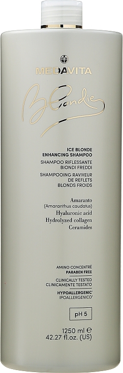 Cold Blonde Shampoo - Medavita Blondie Ice Blonde Enhancing Shampoo — photo N3