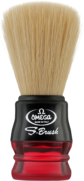 Shaving Brush, S10077, red - Omega — photo N1