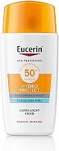 Fragrances, Perfumes, Cosmetics Sunscreen Fluid - Eucerin Sun Hydro Protect Ultra-Light Fluid SPF50