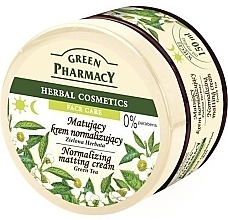 Fragrances, Perfumes, Cosmetics Matte Face Cream "Green Tea" - Green Pharmacy Normalizing Matting Cream
