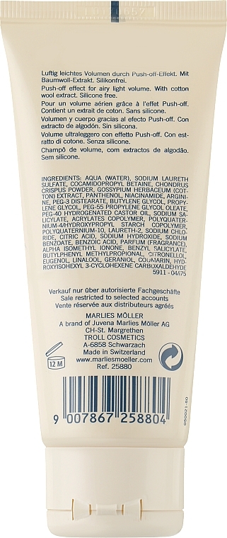 Volume Hair Shampoo - Marlies Moller Volume Daily Shampoo — photo N6