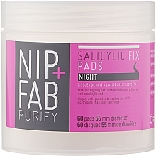 Fragrances, Perfumes, Cosmetics Face Cleansing Night Pads with Salicylic Acid - NIP+FAB Salicylic Teen Skin Fix Acid Night Pads