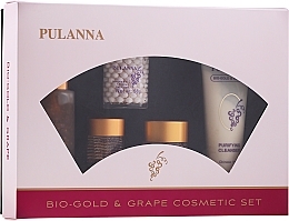Fragrances, Perfumes, Cosmetics Set - Pulanna Bio-gold & Grape (f/cr/2x58g + eye/cr/21g + f/ton/90g + f/milk/90g)