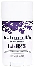 Fragrances, Perfumes, Cosmetics Natural Deodorant - Schmidt's Deodorant Lavender Stick