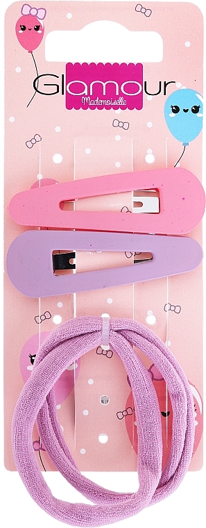 Hair Clips, 417620, purple-pink - Glamour — photo N4