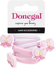 Fragrances, Perfumes, Cosmetics Hair Clip & Tie Set, FA-5663+1, light pink with bow - Donegal