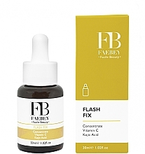 Fragrances, Perfumes, Cosmetics Firming, Antioxidant & Rejuvenating Face Serum - Faebey Flash Fix Concentrate Vitamin C Kojic Acid