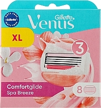 Replacement Shaving Cassettes, 8 pcs - Gillette Venus Spa Breeze Comfort Glide — photo N1