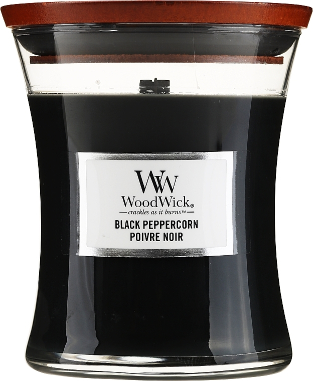 Scented Candle in Glass - WoodWick Black Peppercorn Candle — photo N1