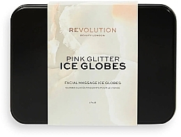 Face Massager - Makeup Revolution Beauty Pink Glitter Ice Globes — photo N2
