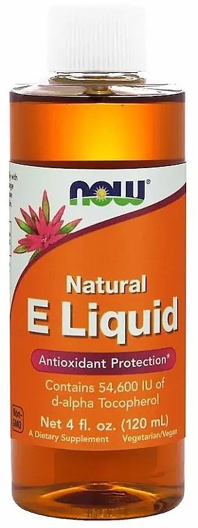 Dietary Supplement "Vitamin E" - Now Foods Natural E Liquid — photo N1