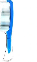 Hair Comb with Clear Handle, blue - Inter-Vion — photo N1