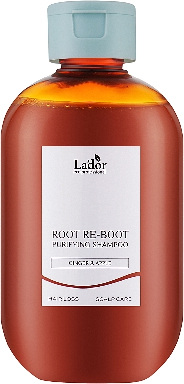 Ginger & Apple Hair Shampoo - La'dor Root Re-Boot Purifying Shampoo Ginger & Apple — photo N1