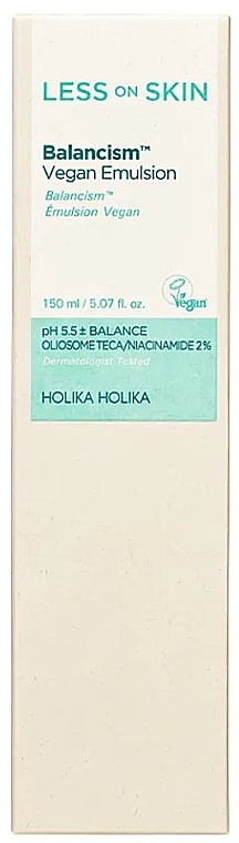 Face Emulsion - Holika Holika Less On Skin Balancism Vegan Emulsion — photo N3