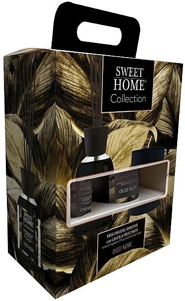 キット - Sweet Home Collection Oud Noir Gift Set (diffuser/100ml + candle/110g) — photo N1