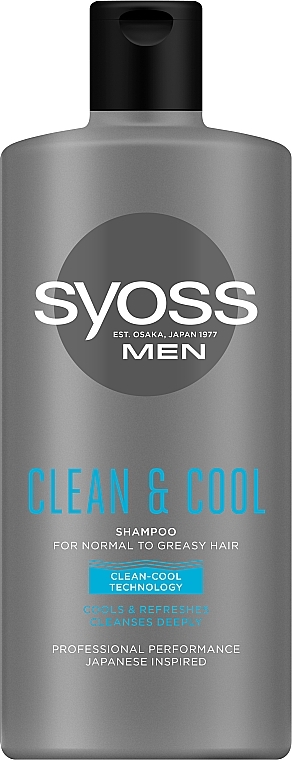 Menthol Shampoo for Normal and Oily Hair - Syoss Men Cool & Clean Shampoo — photo N4