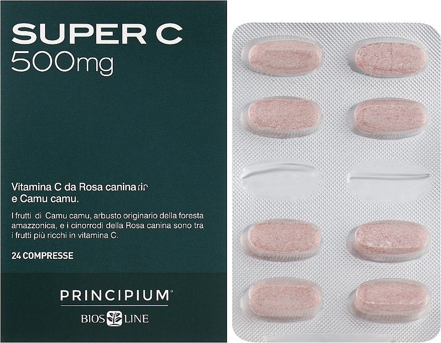 Super Vitamin C Food Supplement - BiosLine Principium Super C 500 — photo N2