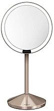 Round Compact Sensor Mirror, gold stand, 12 cm - Simplehuman Sensor Mirror Compact — photo N1