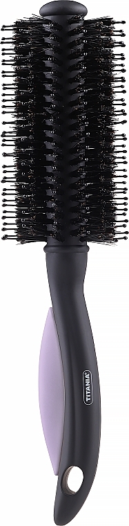 Thermal Brush with Natural Bristles, lilac - Titania Softtouch — photo N2