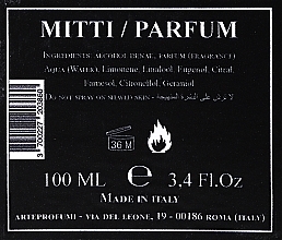 Arte Profumi Mitti Patchouli - Perfume — photo N3