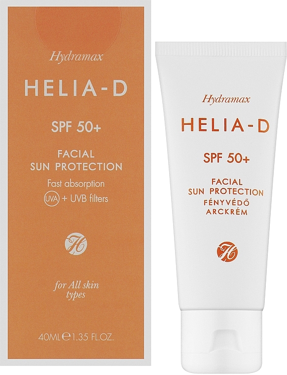 Face Sunscreen - Helia-D Hydramax Facial Sun Protection SPF 50+ — photo N2