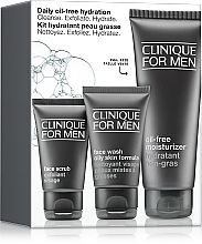 Fragrances, Perfumes, Cosmetics For Men Daily Oil-Free Hydration Set - Clinique For Men Daily Oil-Free Hydration Set (f/wash/50ml + f/scr/30ml + moisturizer//100ml)