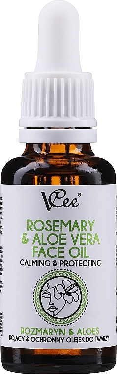 Rosemary & Aloe Face Oil - VCee Rosemary & Aloe Face Oil Calming & Protecting — photo N2