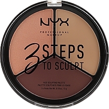 Fragrances, Perfumes, Cosmetics Sculpting Palette - NYX Professional Makeup 3 Steps To Sculpting Palette