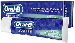 Toothpaste - Oral-B 3D White Soft Mint Toothpaste — photo N1