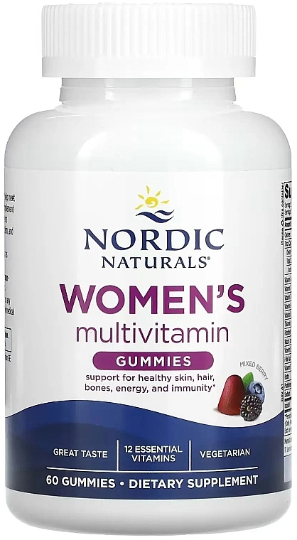 Women's Mixed Berry Multivitamin Gummies  - Nordic Naturals Women's Multivitamin Gummies — photo N1